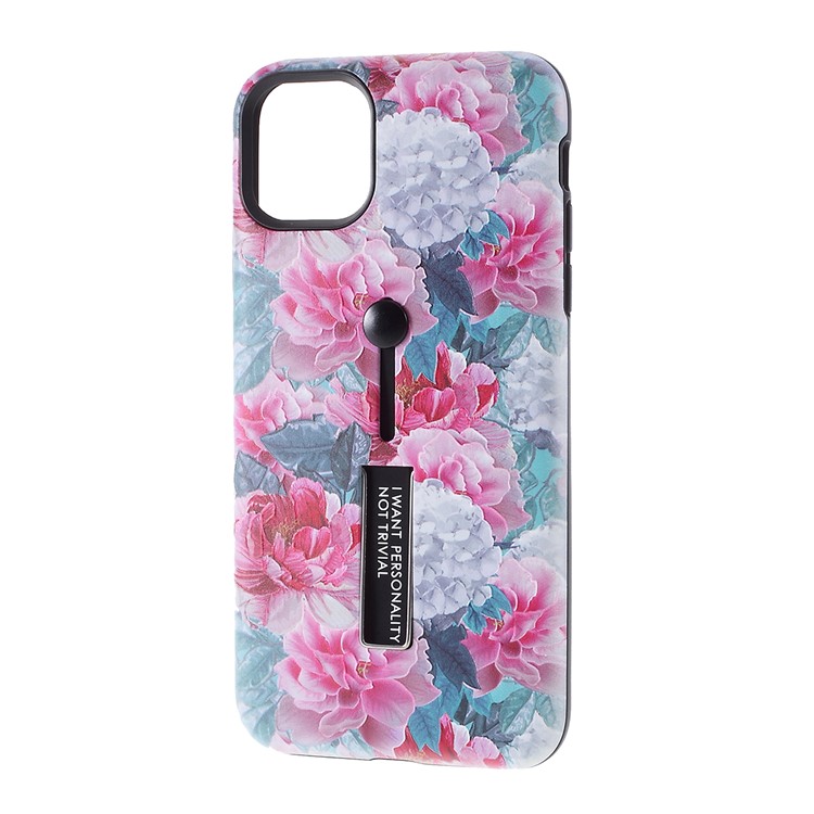 Embossment Pattern Printing TPU + PC Hybrid Cover with Kickstand for iPhone 11 Pro 5.8 inch (2019) - Pattern G-2
