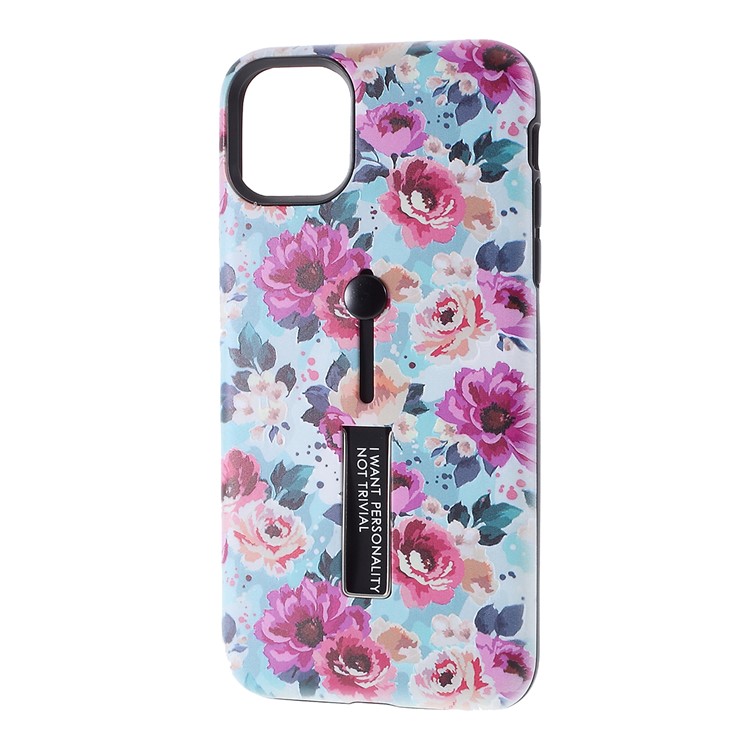 Embossment Pattern Printing TPU + PC Hybrid Cover with Kickstand for iPhone 11 Pro 5.8 inch (2019) - Pattern I-2
