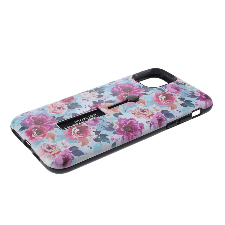 Embossment Pattern Printing TPU + PC Hybrid Cover with Kickstand for iPhone 11 Pro 5.8 inch (2019) - Pattern I-3