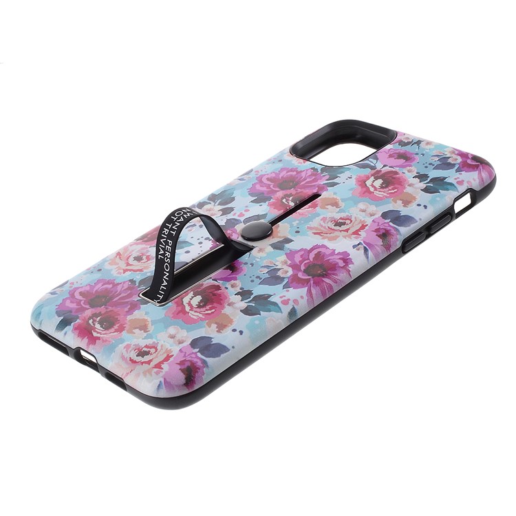 Embossment Pattern Printing TPU + PC Hybrid Cover with Kickstand for iPhone 11 Pro 5.8 inch (2019) - Pattern I-4
