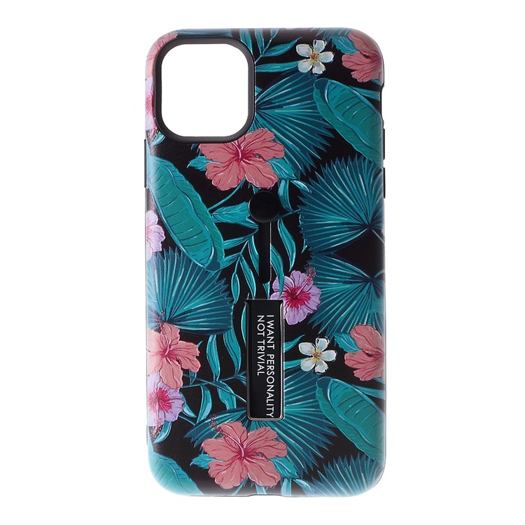 Embossment Pattern Printing TPU + PC Hybrid Cover with Kickstand for iPhone 11 Pro 5.8 inch (2019) - Pattern K-1