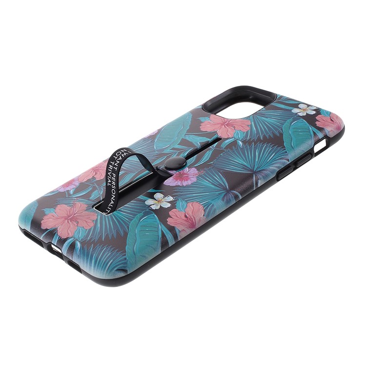 Embossment Pattern Printing TPU + PC Hybrid Cover with Kickstand for iPhone 11 Pro 5.8 inch (2019) - Pattern K-4