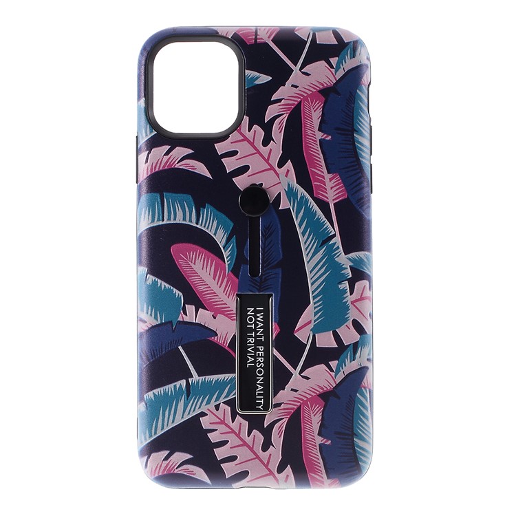 Embossment Pattern Printing TPU + PC Hybrid Cover with Kickstand for iPhone 11 Pro 5.8 inch (2019) - Pattern Q-1