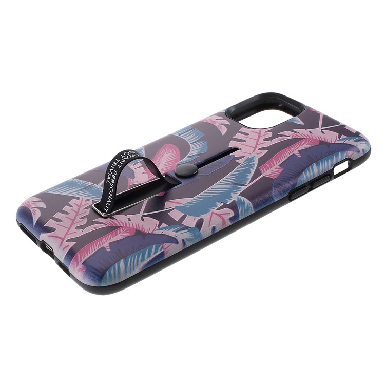 Embossment Pattern Printing TPU + PC Hybrid Cover with Kickstand for iPhone 11 Pro 5.8 inch (2019) - Pattern Q-4