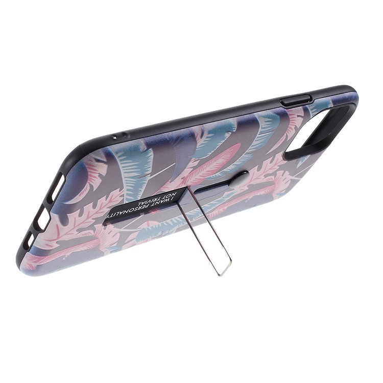 Embossment Pattern Printing TPU + PC Hybrid Cover with Kickstand for iPhone 11 Pro 5.8 inch (2019) - Pattern Q-5