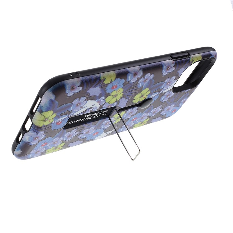 Embossment Pattern Printing TPU + PC Hybrid Cover with Kickstand for iPhone 11 Pro 5.8 inch (2019) - Pattern T-5