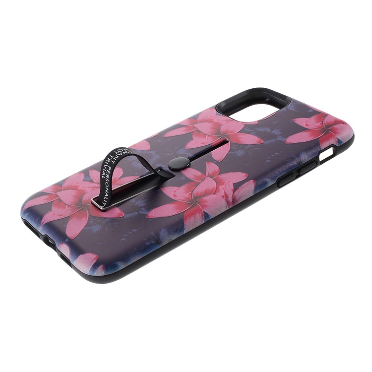 Embossment Pattern Printing TPU + PC Hybrid Shell with Kickstand for iPhone 11 6.1 inch (2019) - Pattern U-4