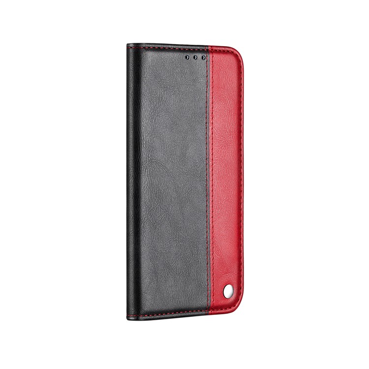 Auto-absorbed Business Style Bi-color Leather Cover Stand Case with Card Slot for iPhone 11 Pro Max 6.5-inch - Red-1