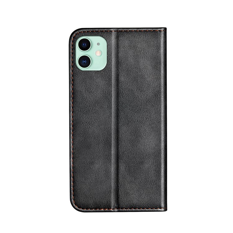 Auto-absorbed Business Style Bi-color Leather Cover Stand Case with Card Slot for iPhone 11 6.1-inch - Orange-4