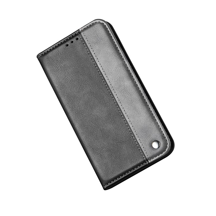Auto-absorbed Business Style Bi-color Leather Cover Stand Case with Card Slot for iPhone 11 Pro 5.8-inch - Grey-2