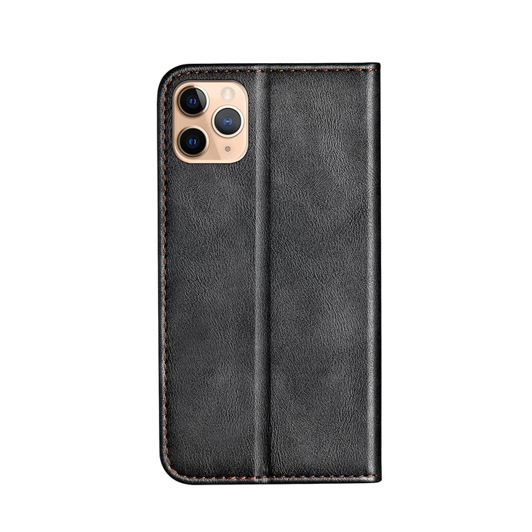 Auto-absorbed Business Style Bi-color Leather Cover Stand Case with Card Slot for iPhone 11 Pro 5.8-inch - Blue-4