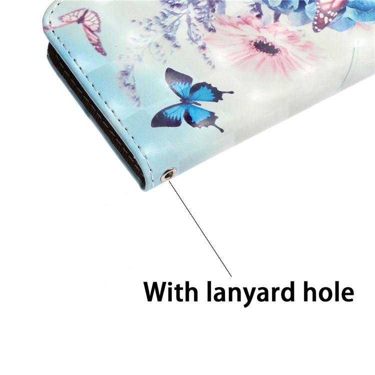 Light Spot Decor Pattern Printing Wallet Leather Case with Strap for iPhone 11 6.1 inch - Butterflies and Flowers-9