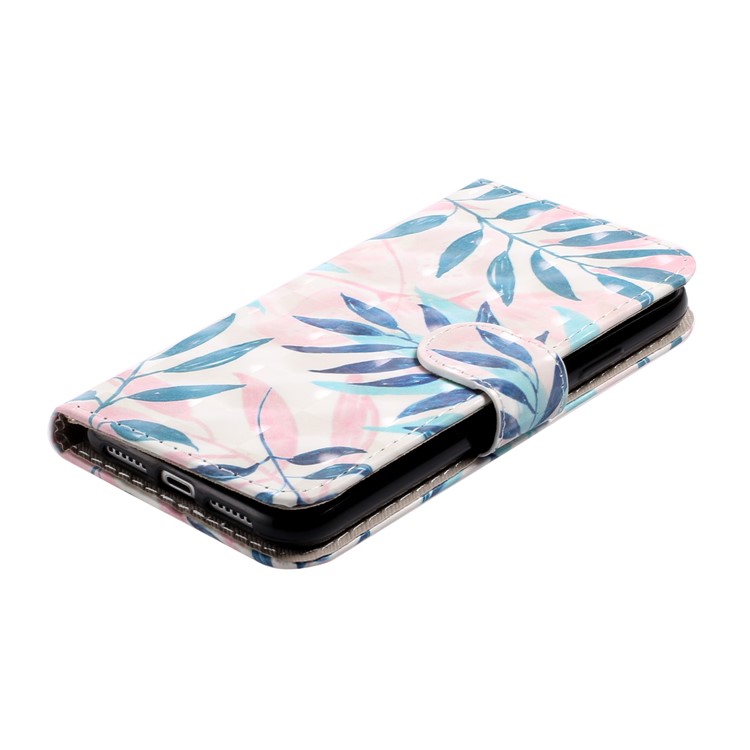 Light Spot Decor Pattern Printing Wallet Leather Case with Strap for iPhone 11 6.1 inch - Leaves-3