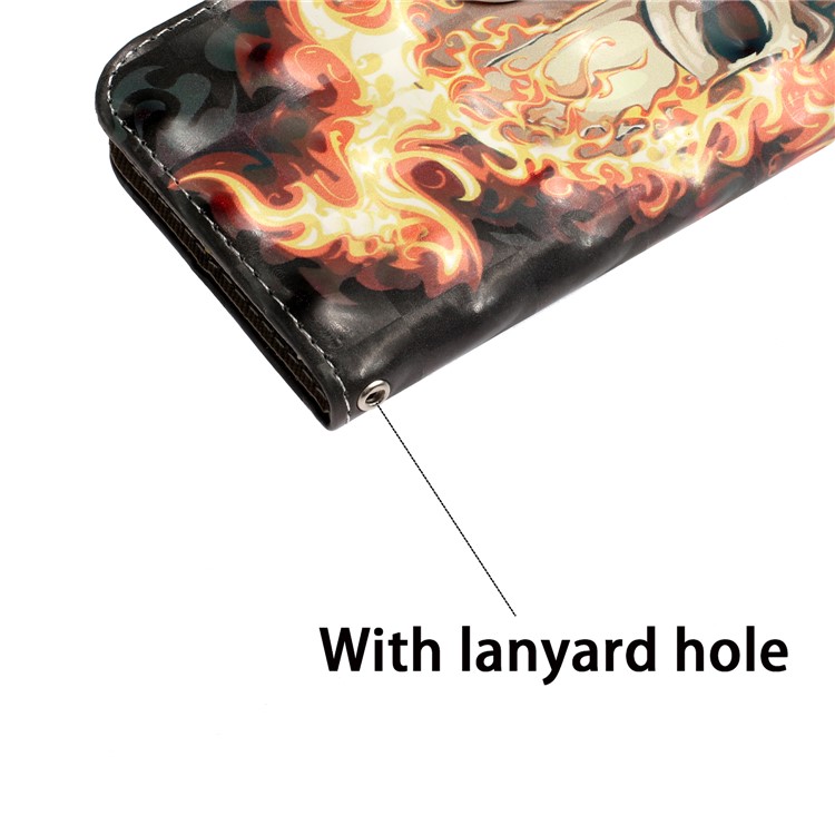 Light Spot Decor Pattern Printing Wallet Leather Case with Strap for iPhone 11 6.1 inch - Skull-9