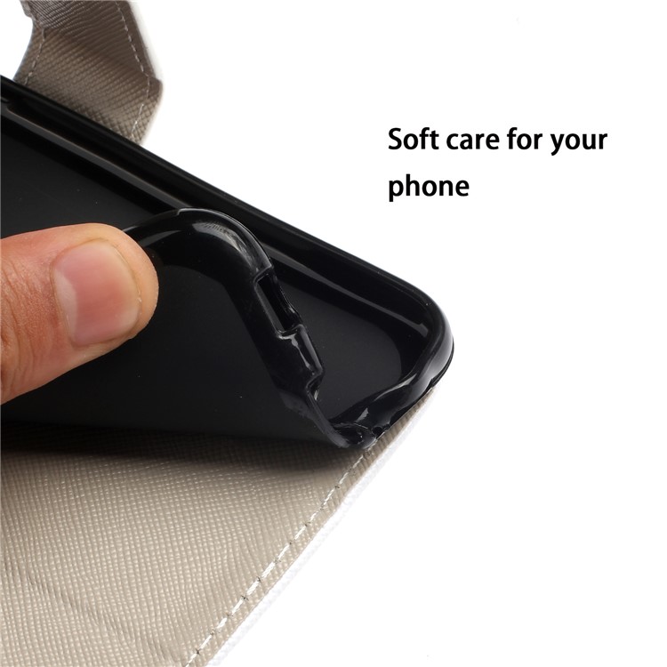 Light Spot Decor Pattern Printing Wallet Leather Phone Casing with Strap for iPhone 11 Pro Max 6.5 inch (2019) - Cat-11