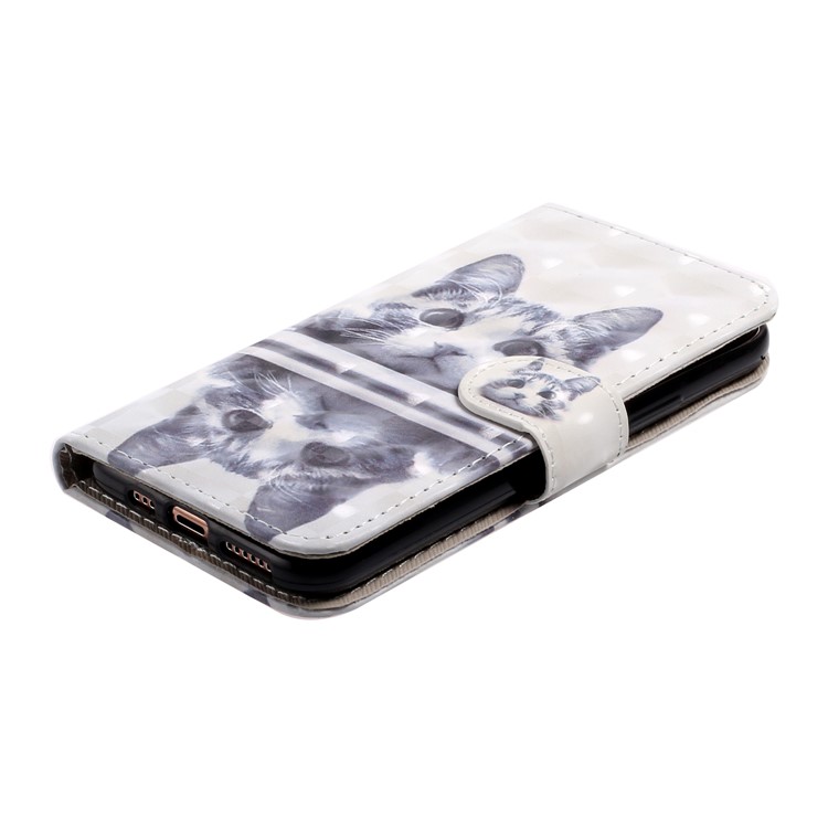 Light Spot Decor Pattern Printing Wallet Leather Phone Casing with Strap for iPhone 11 Pro Max 6.5 inch (2019) - Cat-4