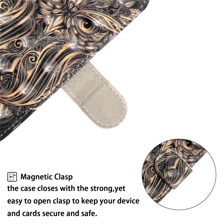 Light Spot Decor Pattern Printing Wallet Leather Phone Casing with Strap for iPhone 11 Pro Max 6.5 inch (2019) - Owl-7