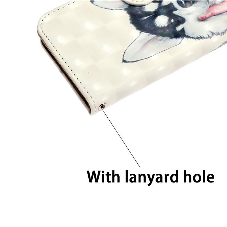 Light Spot Decor Pattern Printing Wallet Leather Phone Casing with Strap for iPhone 11 Pro Max 6.5 inch (2019) - Wolf-9