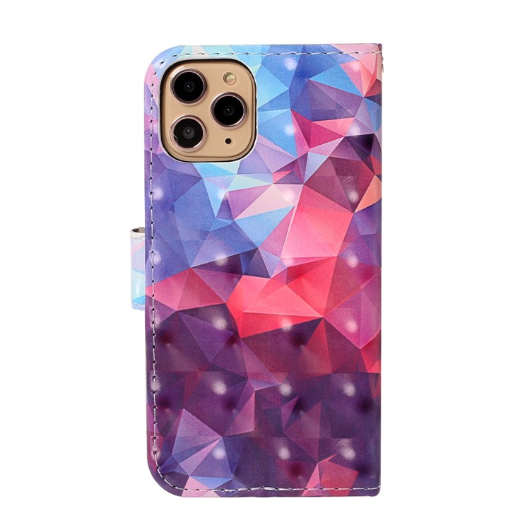 Light Spot Decor Patterned Leather Wallet Case for iPhone 11 Pro 5.8 inch - Geometric Pattern-2