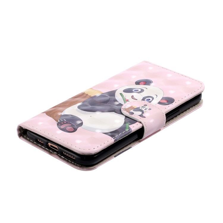 Light Spot Decor Patterned Leather Wallet Case for iPhone 11 Pro 5.8 inch - Panda-3