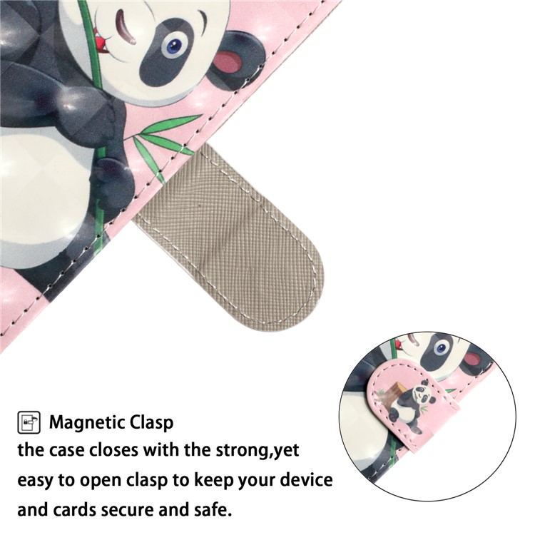 Light Spot Decor Patterned Leather Wallet Case for iPhone 11 Pro 5.8 inch - Panda-7
