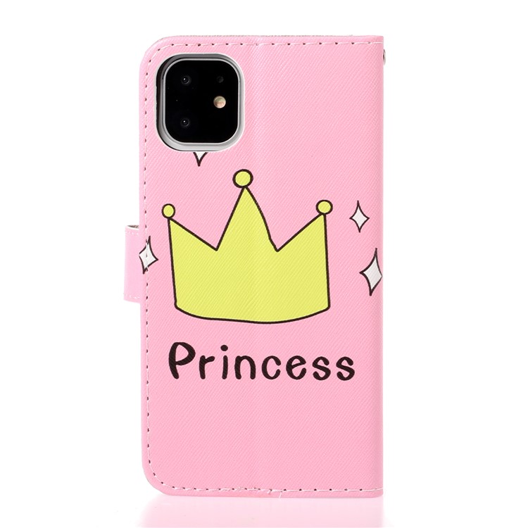 Pattern Printing Leather Wallet Case for iPhone 11 6.1 inch - Princess Crown-2