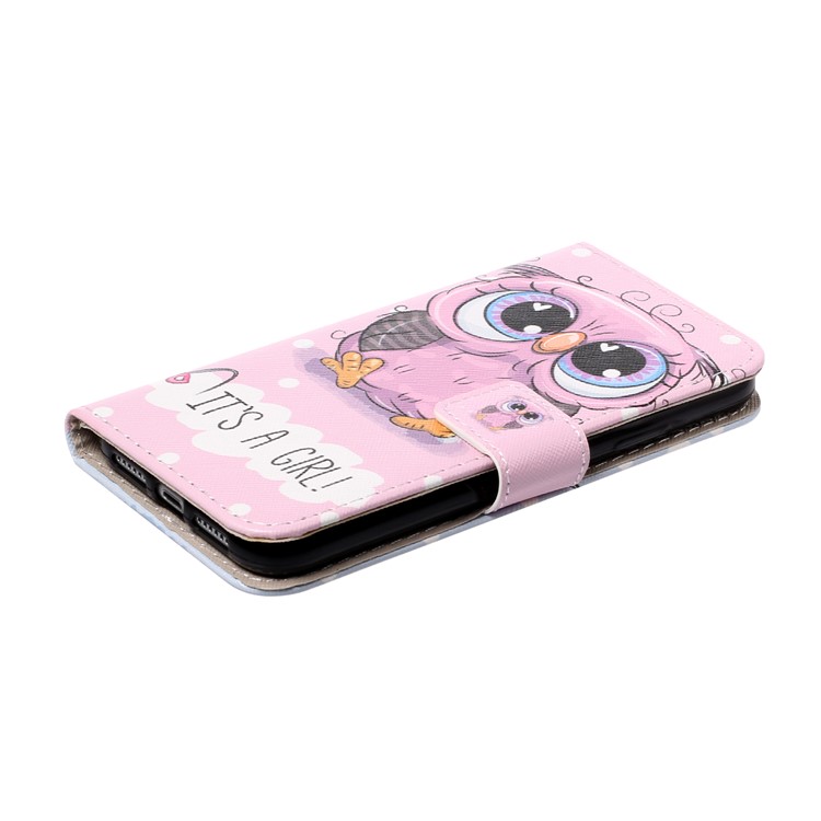 Pattern Printing Leather Wallet Case for iPhone 11 6.1 inch - Owl-3
