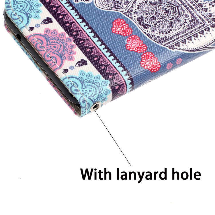 Pattern Printing Leather Wallet Case for iPhone 11 6.1 inch - Elephant and Flower-9