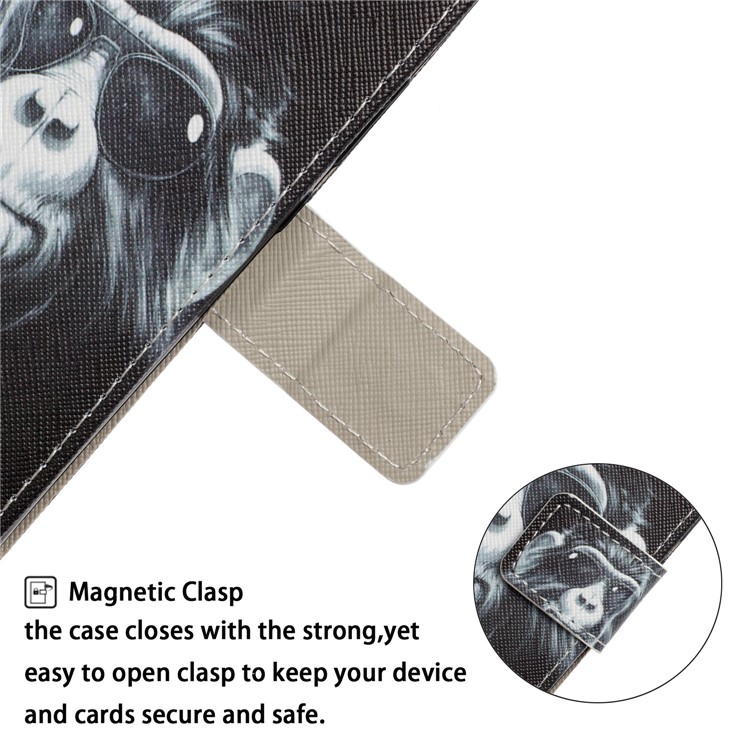 Pattern Printing Leather Wallet Case for iPhone 11 6.1 inch - Smoking Monkey-7