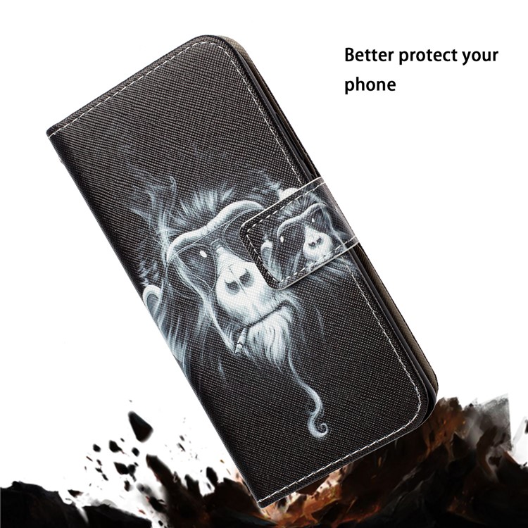 Pattern Printing Leather Wallet Case for iPhone 11 6.1 inch - Smoking Monkey-8