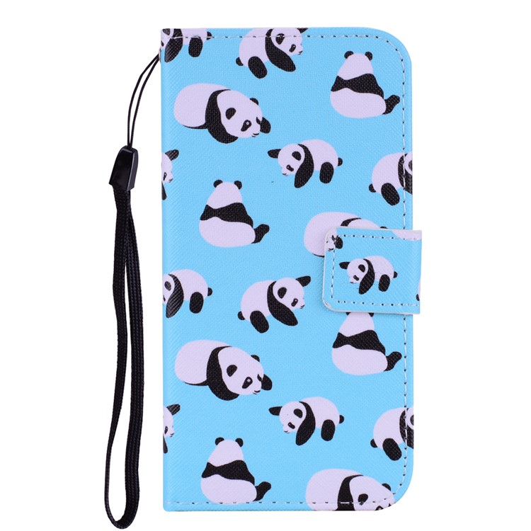 Pattern Printing Leather Wallet Case for iPhone 11 6.1 inch - Panda-1
