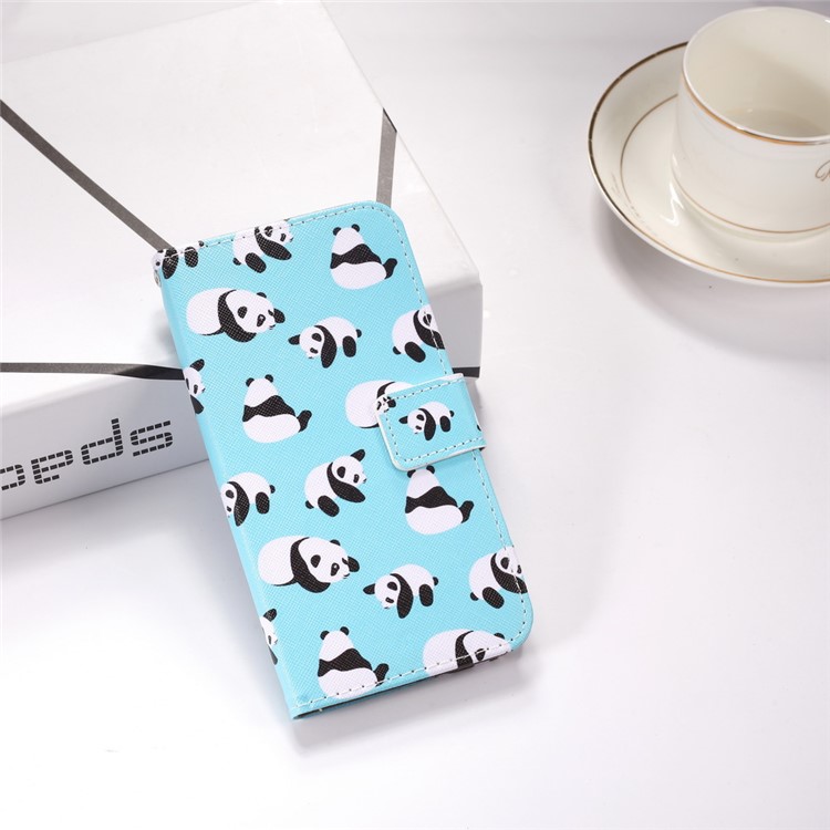 Pattern Printing Leather Wallet Case for iPhone 11 6.1 inch - Panda-12