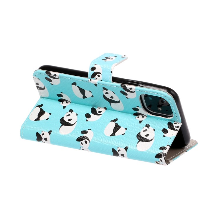 Pattern Printing Leather Wallet Case for iPhone 11 6.1 inch - Panda-4