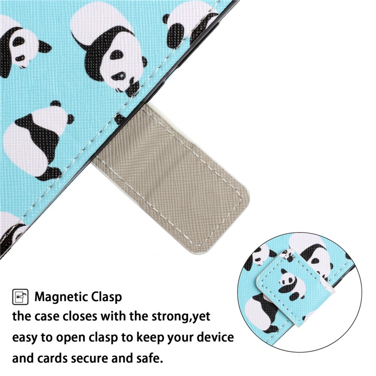 Pattern Printing Leather Wallet Case for iPhone 11 6.1 inch - Panda-7