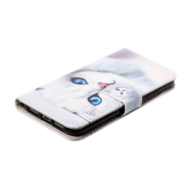 Pattern Printing Leather Wallet Case for iPhone 11 6.1 inch - Cat-3