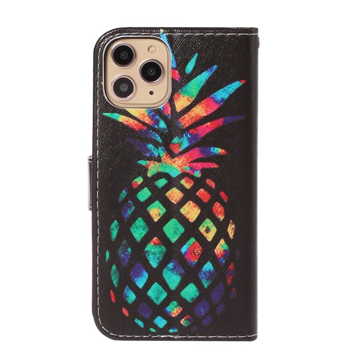 Printing Leather Casing for iPhone 11 Pro Max 6.5 inch - Colorized Pineapple-2