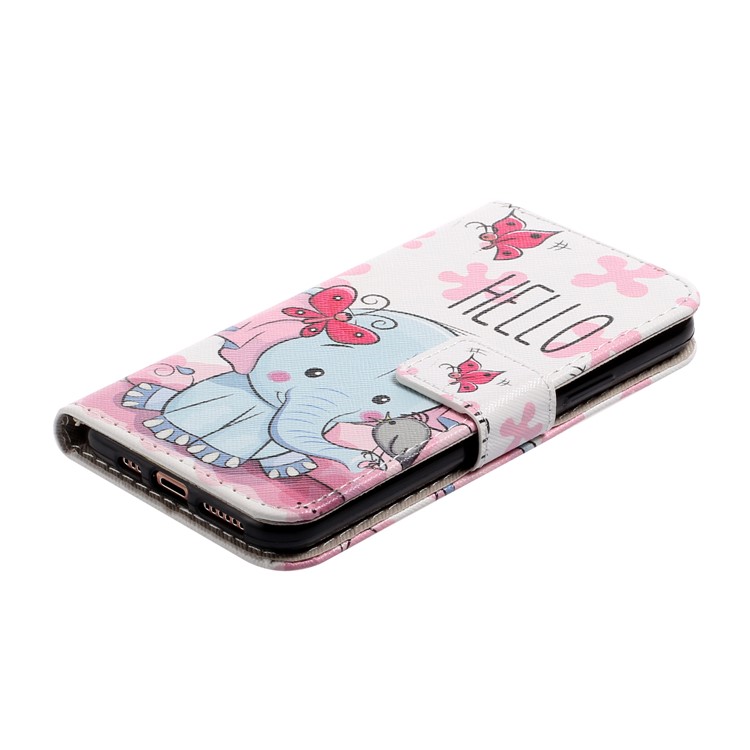 Printing Leather Casing for iPhone 11 Pro Max 6.5 inch - Elephant-3
