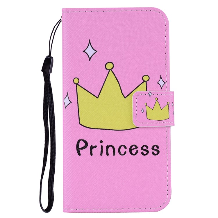 Pattern Printing Leather Wallet Stand Case for iPhone 11 Pro 5.8 inch - Princess Crown-1
