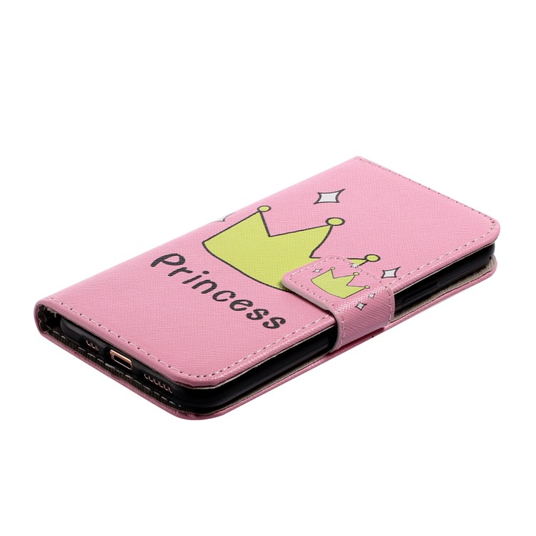 Pattern Printing Leather Wallet Stand Case for iPhone 11 Pro 5.8 inch - Princess Crown-3