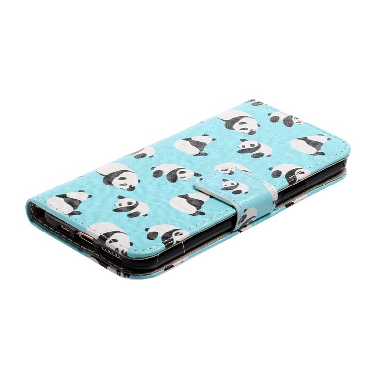 Pattern Printing Leather Wallet Stand Case for iPhone 11 Pro 5.8 inch - Panda-3