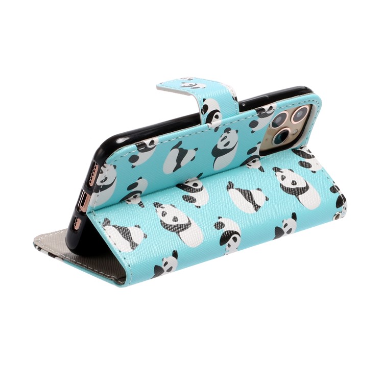 Pattern Printing Leather Wallet Stand Case for iPhone 11 Pro 5.8 inch - Panda-4