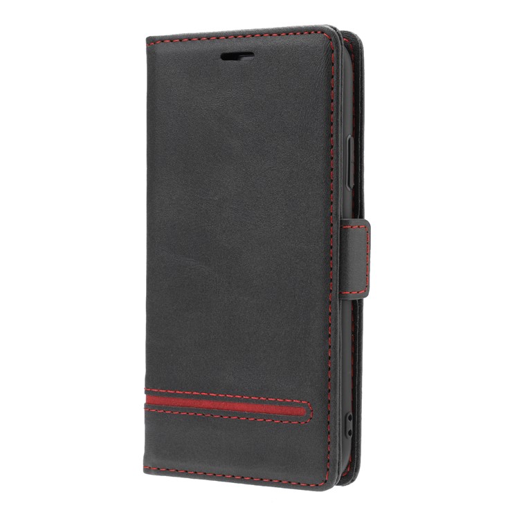 Business Style Splicing Leather Wallet Case for iPhone 11 Pro Max 6.5 inch - Black-2