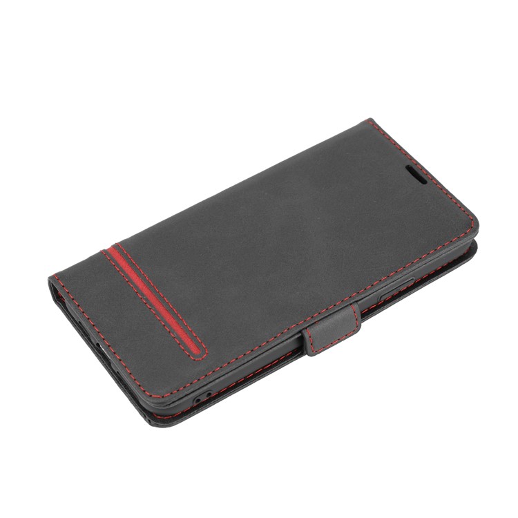 Business Style Splicing Leather Wallet Case for iPhone 11 Pro Max 6.5 inch - Black-6