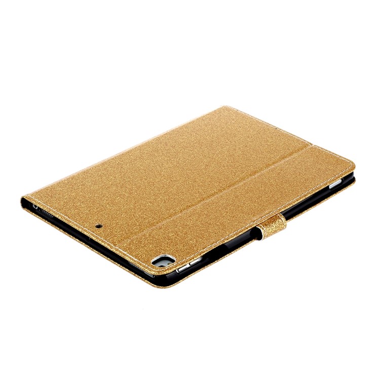 Shiny Powder PU Leather Tablet Case for iPad 10.2 (2019) - Gold-6