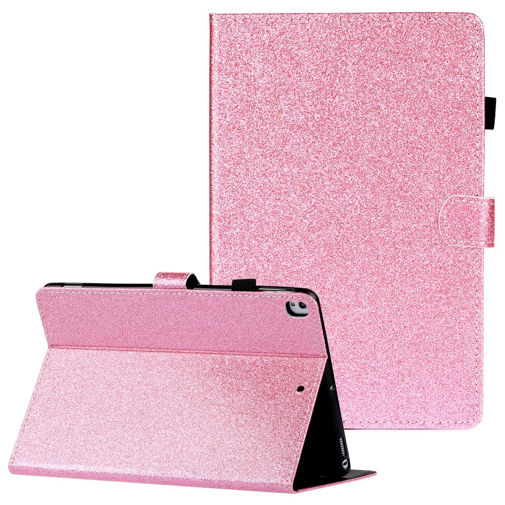 Glitter Shiny Sparkle Leather Flip Stand Cover Protective Tablet Case with Auto Sleep/Wake for iPad 10.2 (2021) / (2020) / (2019)- Pink