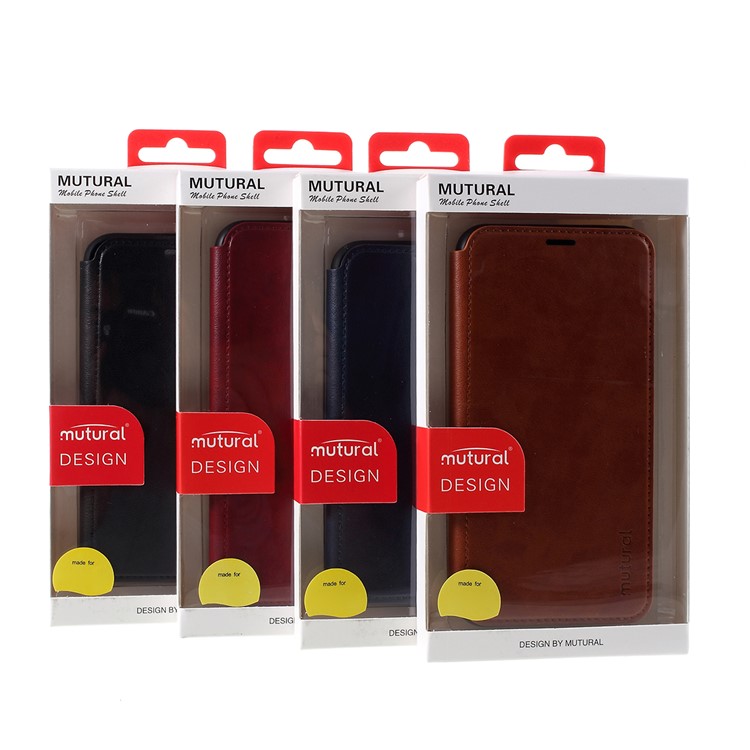 Couro Mutural PU Revestido Escudo Do Telefone De Plástico Para Iphone 11 Pro 5,8 Polegadas (de 2019) - Preto-10