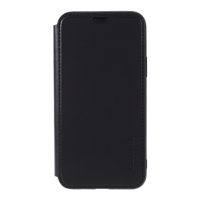 Couro Mutural PU Revestido Escudo Do Telefone De Plástico Para Iphone 11 Pro 5,8 Polegadas (de 2019) - Preto-2