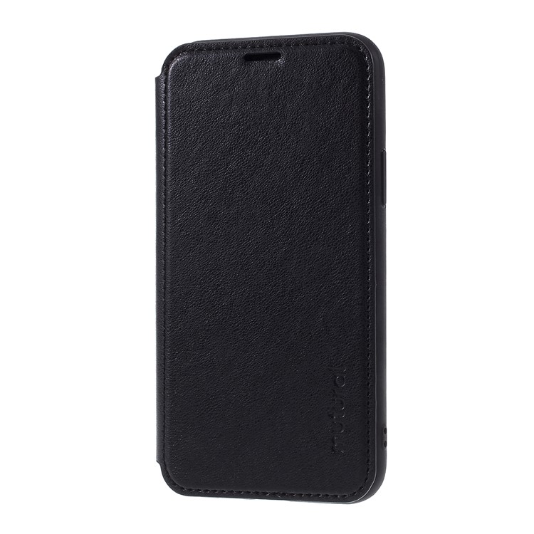 Couro Mutural PU Revestido Escudo Do Telefone De Plástico Para Iphone 11 Pro 5,8 Polegadas (de 2019) - Preto-3