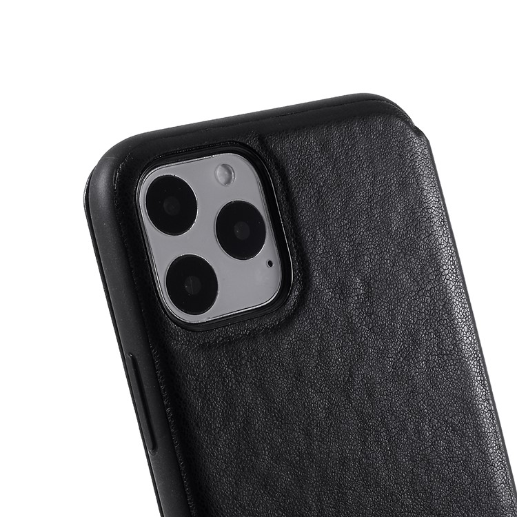 Couro Mutural PU Revestido Escudo Do Telefone De Plástico Para Iphone 11 Pro 5,8 Polegadas (de 2019) - Preto-4