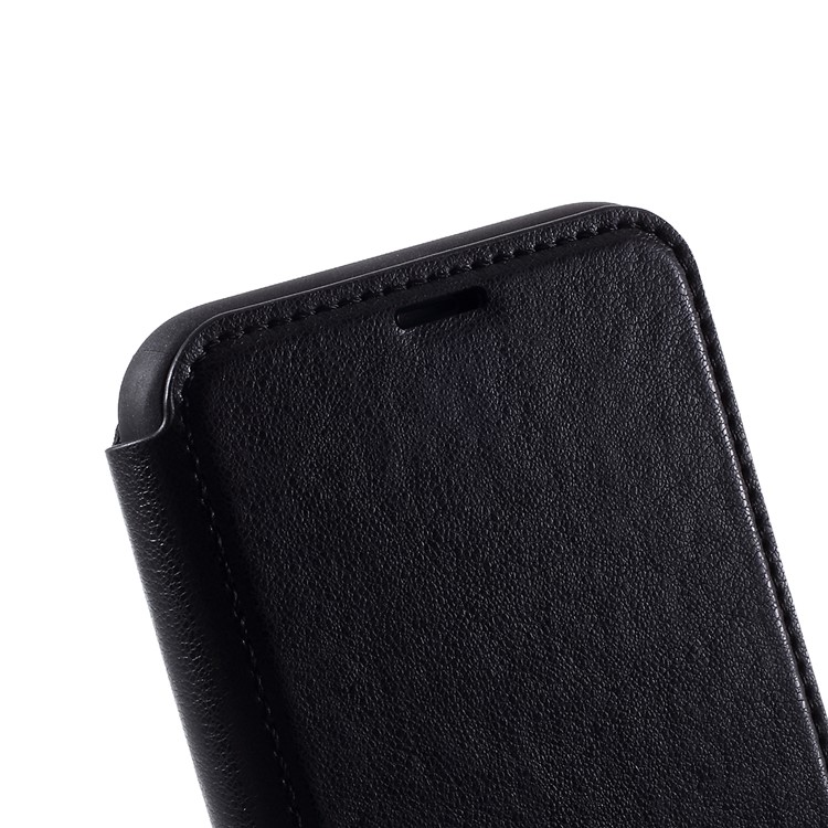 Couro Mutural PU Revestido Escudo Do Telefone De Plástico Para Iphone 11 Pro 5,8 Polegadas (de 2019) - Preto-6
